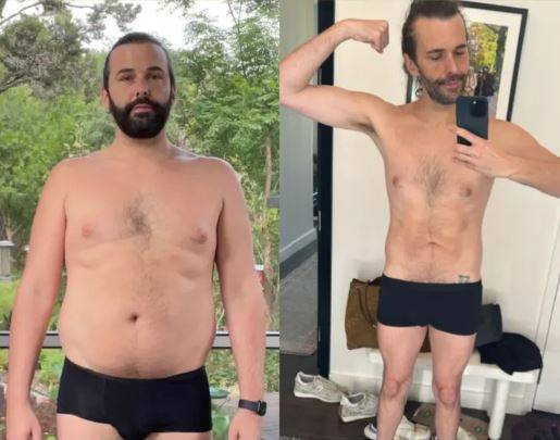 30kg 감량 전후 조나단 반 네스 모습./사진=조나단 반 네스 SNS