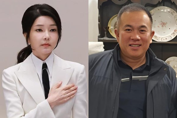 ▲김건희 여사와 명태균씨.
