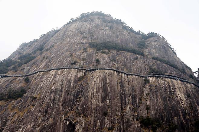 안휘성 명당산 잔도.