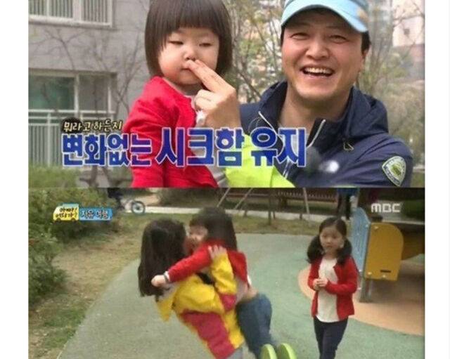 정웅인의 세 딸 근황이 알려졌다. / MBC '아빠 어디가' 캡처