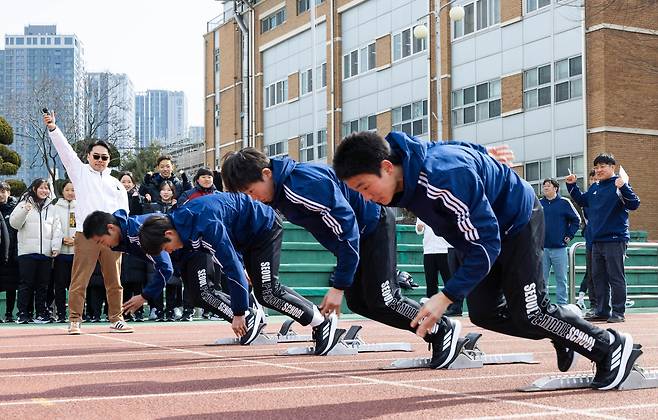 훈련중인 서울체육중학교 학생들. 사진=아디다스코리아 제공