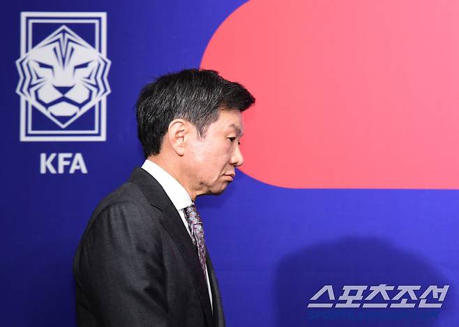 26일 서울 신문로 축구협회회관에서 제 55대 대한축구협회장 선거가 열렸다. 4선 연임에 성공한 정몽규 회장. 신문로=송정헌 기자songs@sportschosun.com/2025.02.26/