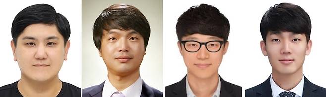 (왼쪽부터)한국원자력연구원 중성자과학부 이상호 박사, 장종대 박사, 경북대 이용희 교수, 충남대 진형민 교수.