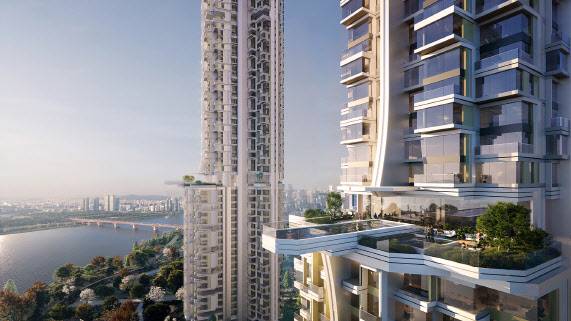 희림종합건축사무소가 선보인 압구정 특별계획구역 3구역 설계안.(사진=희림종합건축사사무소 홈페이지)