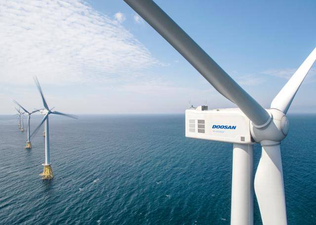 제주 탐라해상풍력단지 발전기. 두산에너빌리티 제공