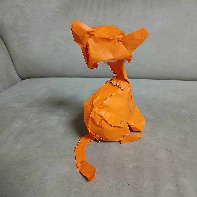 만들기)k-롱노즈/ 코가 긴 고양이, 색종이로 만들기 ^^