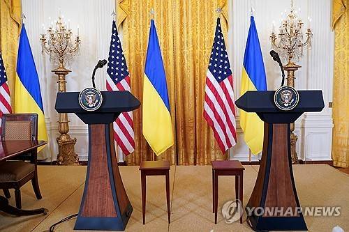 텅빈 기자회견장 [워싱턴 로이터A=연합뉴스. 재판매 및 DB 금지]