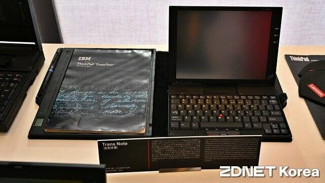 필기한 글자를 그대로 스캔해 저장하는 씽크패드 트랜스노트. (사진=지디넷코리아)