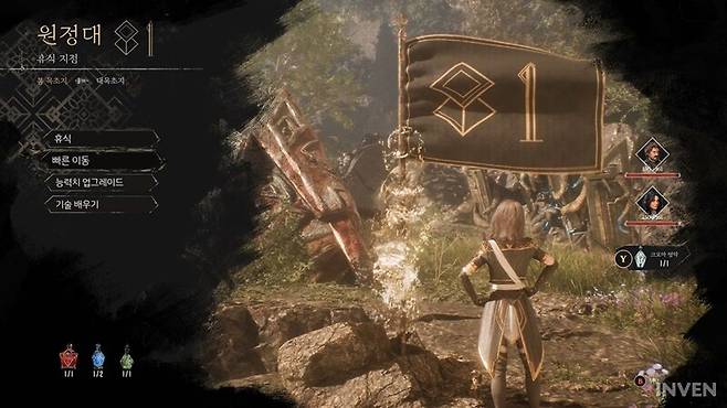 ▲ 레벨업은 휴식 지점에서만 가능하다. 쉴 경우 체력이 전부 회복되지만, 적들도 부활한다
어딘지 소울라이크의 화톳불이 떠오르는 요소다