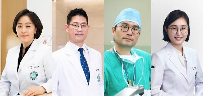 (왼쪽부터) 윤지영 이대서울병원 신경과 교수, 김주성 신경외과 교수, 김영구 이대목동병원 신경외과 교수, 이찬영 신경과 교수. 이화의료원 제공.