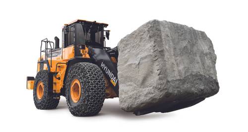 HD현대건설기계가 4월 튀르키예에서 전시할 블록 핸들러 신제품.[HD현대건설기계]