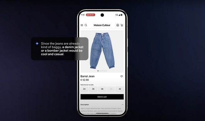 구글 제미나이 라이브의 ‘화면 공유(Screenshare)’ 기능 [사진 = 구글 유튜브 캡쳐]
