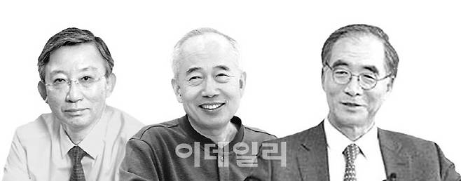 김장연(왼쪽부터) 삼화페인트공업 회장, 황철주 주성엔지니어링 회장, 김동녕 한세예스24홀딩스 회장. (사진= 각 사)