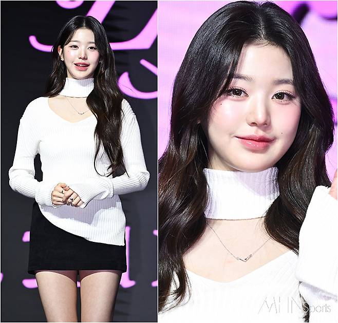 장원영이 멤버로 속한 그룹 아이브(IVE)는 지난 2월 3일 오후 서울 영등포구 콘래드 서울 호텔에서 세 번째 미니 앨범 '아이브 엠파시(IVE EMPATHY)' 발매 기념 기자간담회를 열었다. 