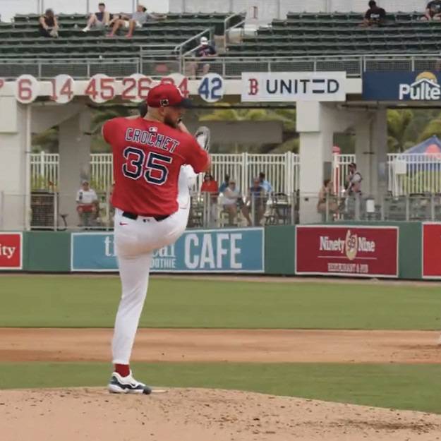 개럿 크로셰가 지난 6일(한국시각) 탬파베이전에서 투구를 하고 있다. 사진=보스턴 레드삭스 구단 X 계정