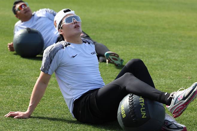 2025 미국 애리조나 스프링캠프에 참가한 임찬규. 사진=구단 제공