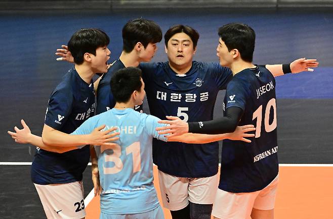 대한항공 패배. 한국배구연맹