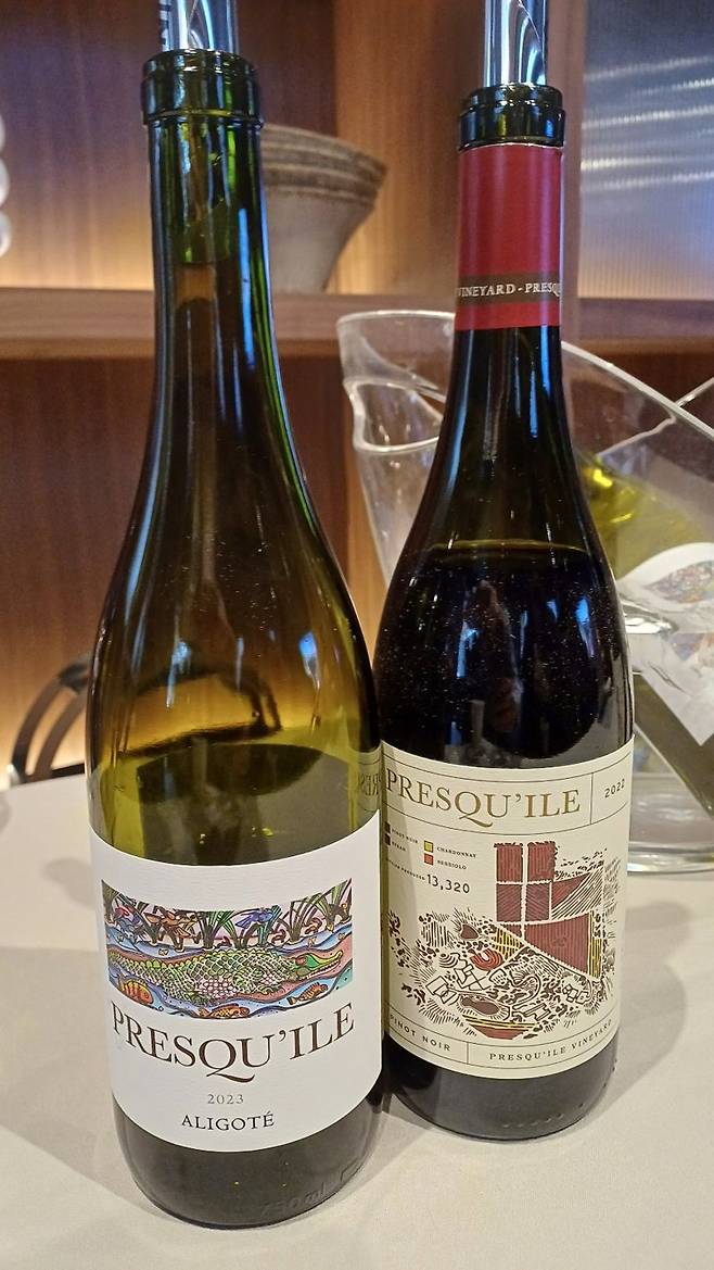 캘리포니아 산타 바라 와이너리의 출품 와인. 사진=이환주 기자