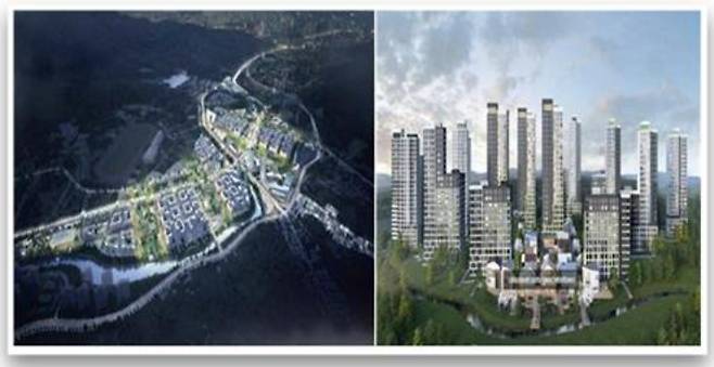 과천 3기신도시와 주암지구 조감도. LH 제공