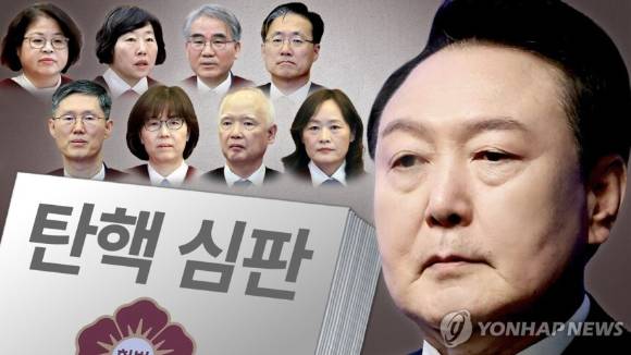 헌법재판소, 윤석열 대통령 탄핵 심판 일러스트 [사진=연합뉴스]