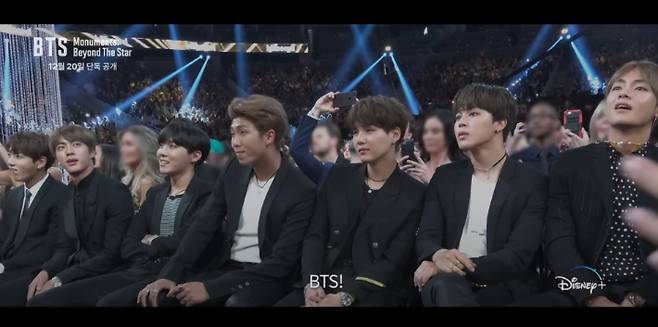 디즈니+ 'BTS 모멘트: 비욘드 더 스타' 영상 캡처