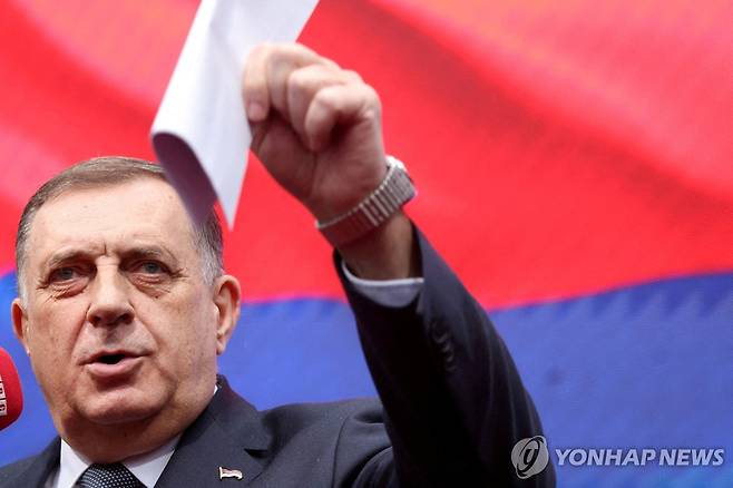 밀로라도 도디크 스릅스카공화국 대통령 [로이터 연합뉴스 자료사진. 재판매 및 DB 금지]