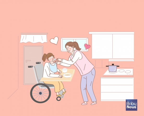 한국노동연구원이 펴낸 '일·생활 균형을 위한 가족 돌봄 지원제도 국제 비교 연구' 보고서는 저출생 시대에, 특히 '장애아동'이 돌봄제도 대상에서 제외돼 있다는 점을 개선해야 할 부분으로 꼽았다. ⓒ베이비뉴스