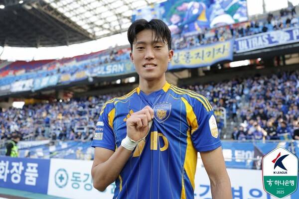 ▲ 울산 HD 스트라이커 허율이 제주 SK전에서 2골을 넣으며 2-0 승리에 기여했다. ⓒ한국프로축구연맹