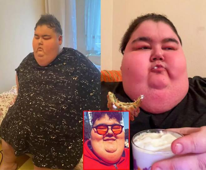 극단적 먹방 콘텐츠로 인기를 끌었던 튀르키예의 한 먹방 크리에이터가 호흡 곤란과 건강 악화 끝에 사망했다. [사진=주요 외신 갈무리/ 출처= 에페칸 쿨튀르의 유튜브]