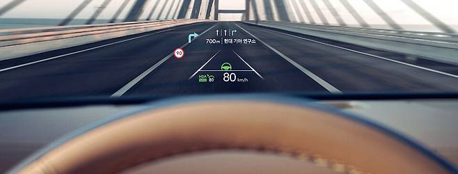 사진 : 헤드업 디스플레이