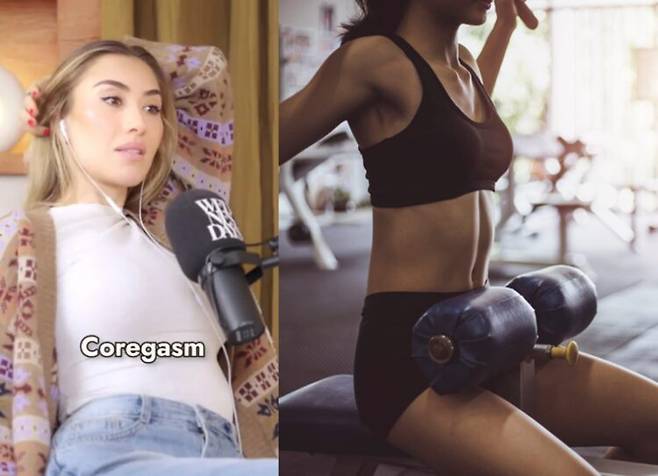 [사진=왼쪽부터 팟캐스트에서 코어가즘 경험담 말하고 있는 소피 하부 / 게티이미지뱅크]