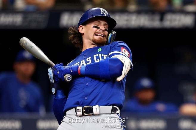 캔자스시티 유격수 바비 위트 주니어. 게티이미지