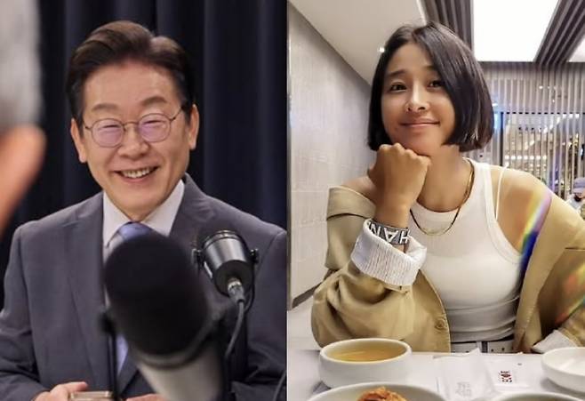 사진=이재명 더불어민주당 대표, 가수 마야 인스타그램