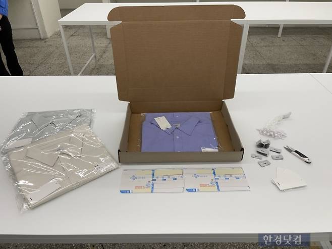 무신사 스튜디오 동대문종합시장점에 마련된 패킹존./사진=박수림 기자