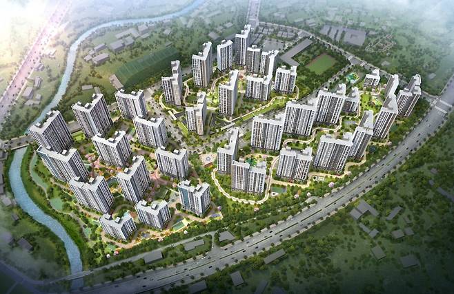 충북 청주 신분평 '더웨이시티' 조감도. HMG그룹 제공