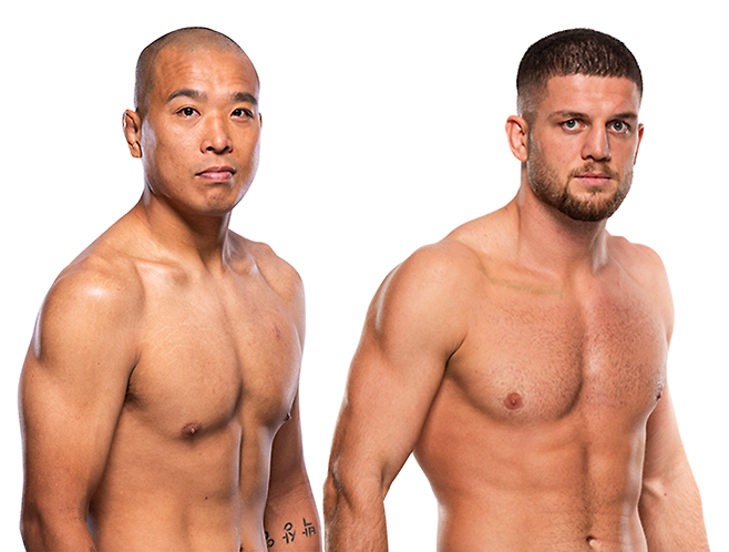 UFC 8승 3패 박준용(왼쪽), UFC 3승 2패 이스마일 나우르디예프. 사진=TKO