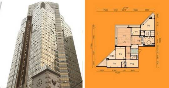 서울 송파구 롯데캐슬골드와 평면도. 뉴시스(직방)
