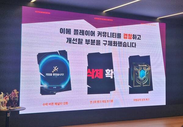 - 마법공학 상자 롤백은 물론 수락 버튼 페널티 강화 및 랭크 초기화 주기가 변경된다