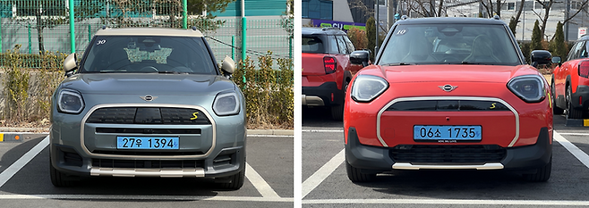 (왼쪽) 올-일렉트릭 미니 컨트리맨, (오른쪽) 올-일렉트릭 미니 에이스맨 ⓒ데일리안 편은지 기자