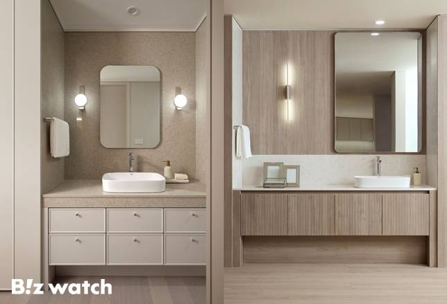 디 셀렉션 소프트 클래식(왼쪽)과 모던 내추럴 파우더룸/사진=DL이앤씨