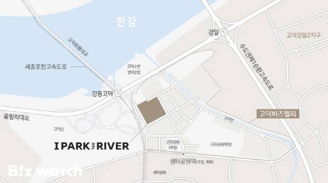 '강동 아이파크 더리버' 위치도/자료=홈페이지