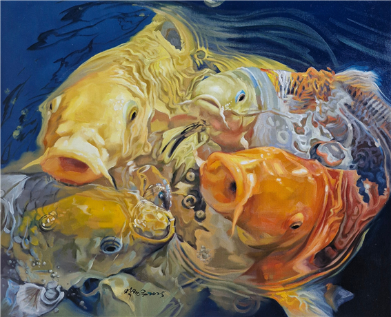 비단잉어의 합창 72.7×60.6 oil on canvas 2025