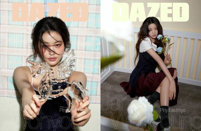 장원영이 미우미우와 화보를 선보였다. /데이즈드 코리아 제공