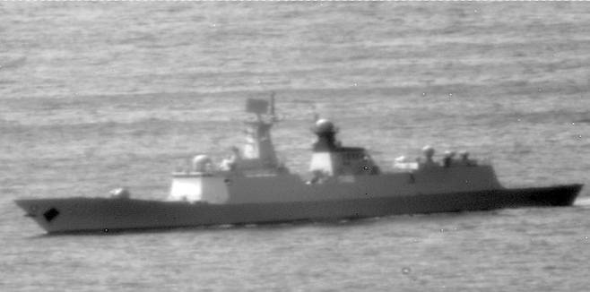 지난달 호주와 뉴질랜드 사이의 태즈먼해에서 작전 중인 중국 인민해방군 해군(PLA-N) 호위함 헝양. 호주 국방부