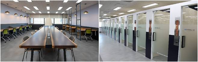 4층 지역민을 위한 개방형 열람실(402호)과 개인 캐럴. 순천대 제공