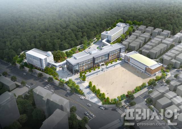 ▲(가칭)분당중앙과학고등학교 조감도. ⓒ성남시