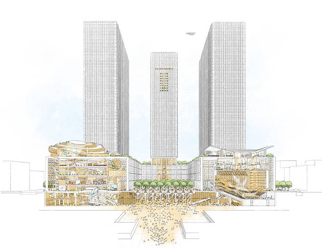 현대자동차그룹 GBC 디자인 투시도 일러스트(스케치)