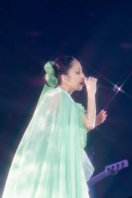 나카시마 미카는 자신의 노래가 한국에서도 인기를 모은 것에 대해 "음악의 힘"이라고 말했다. 사진 유진엔터테인먼트