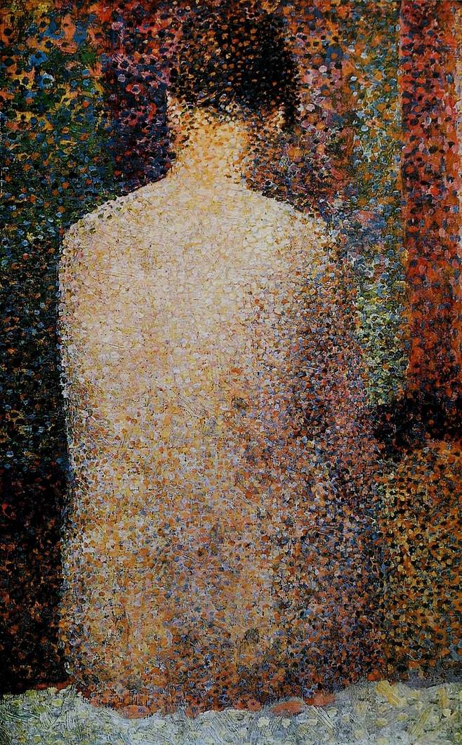 등을 돌리고 앉아있는 모델(1887).