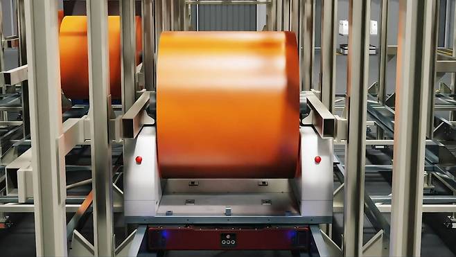 LG CNS 창고 자동화 물류로봇 ‘3D 모바일 셔틀’.   LG CNS 제공